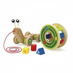 CARACOL DE ARRASTRE CON ENCASTRE FORMAS MADERA HAPE - comprar online