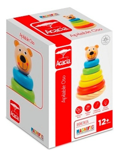 Juego De Encastre Oso Apilable - Acacia