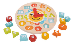 RELOJ DIDACTICO APRENDIENDO LAS HORAS MONTESSORI ACACIA - comprar online