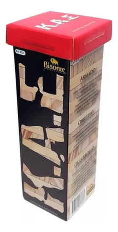 JUEGO DE MESA JENGA TORRE DE MADERA KAE BISONTE