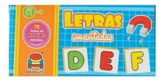 JUEGO DE LETRAS IMANTADAS DE MADERA PINTADA BANQUITO ARG