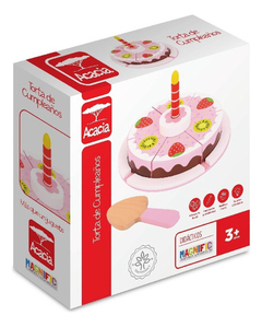 TORTA DE CUMPLEAÑOS DE MADERA ABROJO MONTESSORI ACACIA