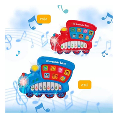 PIANO TREN DIDACTICO MUSICAL LUZ Y SONIDOS DE ANIMALES INFANTIL - comprar online