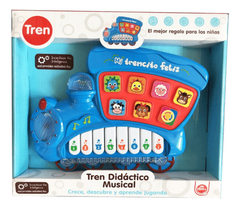 PIANO TREN DIDACTICO MUSICAL LUZ Y SONIDOS DE ANIMALES INFANTIL