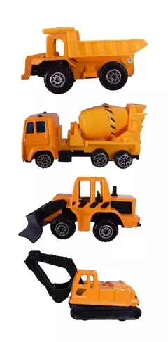 PACK X4 VEHICULOS DE CONSTRUCCION ESCALA 1:64 - comprar online