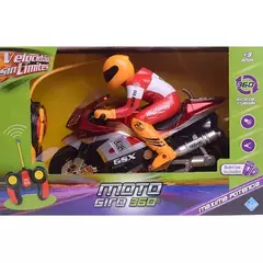 MOTO A CONTROL REMOTO CON LUZ Y SONIDO GIRO 360