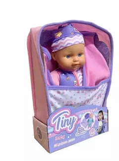 BEBE BEBOTE 27CM CON SONIDO Y MOCHILA DE PASEO TINY - comprar online