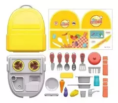 VALIJA MOCHILA JUEGO DE COCINA CON ACCESORIOS CHEF - comprar online