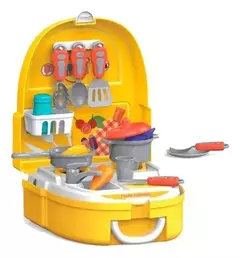 VALIJA MOCHILA JUEGO DE COCINA CON ACCESORIOS CHEF