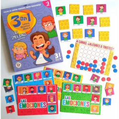 JUEGO DE MESA 3 EN 1 LAS EMOCIONES MEMO LOTERIA ALINEA 4 - comprar online