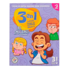 JUEGO DE MESA 3 EN 1 LAS EMOCIONES MEMO LOTERIA ALINEA 4