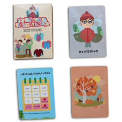 CARTAS EDUCATIVAS ESTACIONES CLIMA Y ROPA BARCO DE PAPEL - comprar online