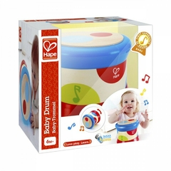 INSTRUMENTO PARA BEBE TAMBOR CON SONIDO DE MADERA HAPE