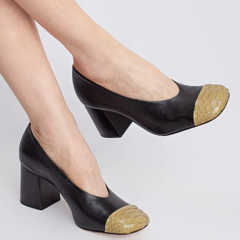 MODELO 72802 PYTHON MOSTARDA / MOCA PRETO