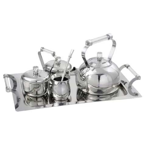 Juego de Mate Acero Inox 5 Piezas "Acrílico"