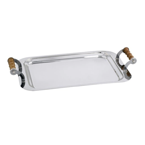 Bandeja Rectangular de Acero con Asas Lorena "Tucuman"