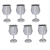 Set 6 Copas de Vino Acero Inoxidable Generacion II "Acero"