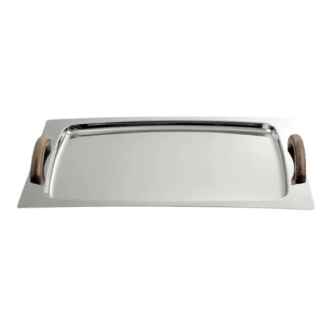 Bandeja Rectangular de Acero Inoxidable con Asas Daniela "Bariloche"