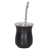 Set Mate Acero Inoxidable Atérmico Bombé Negro y Bombilla Grandes "Color"