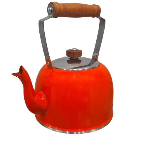 Pava Acero Inoxidable Pico Matero 1,7 lts Naranja "Color"