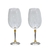 Set 2 Copas de Vino Acero Bronce y Cristal " Nova Cristal" - comprar online