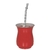 Set Mate Acero Inoxidable Atérmico Bombé Rojo y Bombilla Grandes "Color"