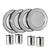 Set de 8 piezas de platos redondos y vasos