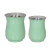 Set de 2 Mates Acero Inoxidable Atérmicos Bombé Verde Acqua "Color"