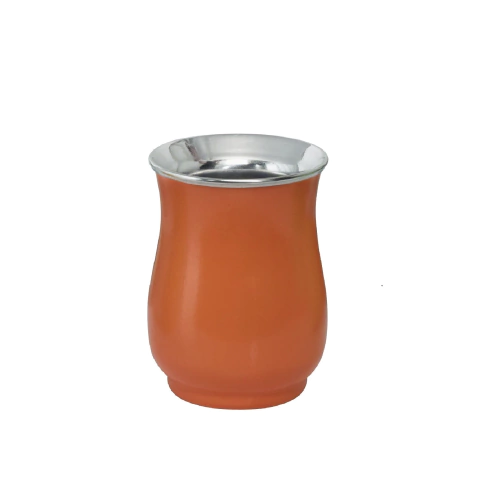 Mate Acero Inoxidable Atérmico Bombé Naranja "Color" - comprar online