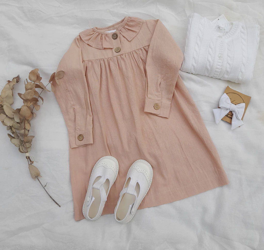 VESTIDO CALA TUSSOR TALLE 2