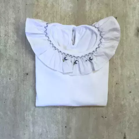 REMERA ALMA SMOCK AZULINO