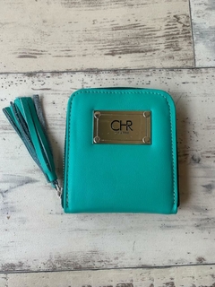 Billetera de cuero Rosi verde esmeralda