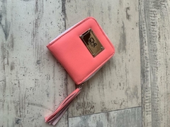 Billetera de cuero Lirio rosa