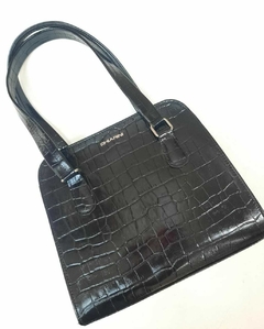 Cartera de cuero croco
