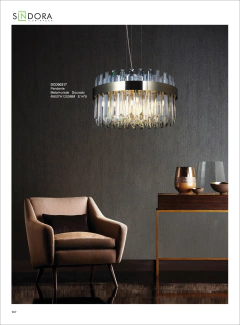 PENDENTE ?60×33CM E14×15 INOX BRONZE+CRISTALTRANSPARENTE SINDORA DCD00217 na internet