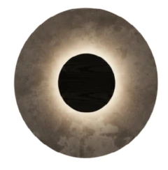 ARANDELA LED STONE FOX EM MADEIRA E LAMINA NATURAL DE PEDRA 45CM 12W 3000K FOX - comprar online