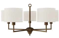 Lustre Vicenza 5 Cúpulas Foco Metallo 423