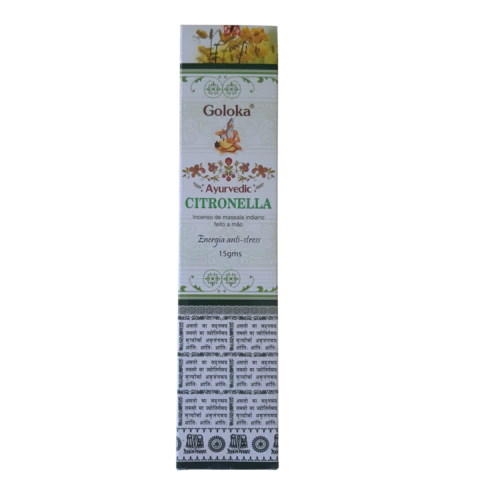 Incenso CITRONELLA Ayurvedic Goloka - Energia Anti - Stress
