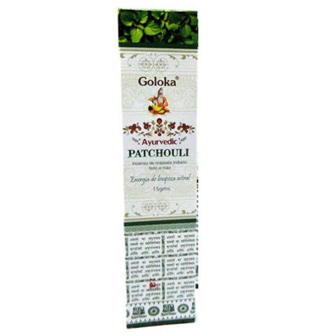 Incenso PATCHOULI Ayurvedic Goloka - Limpeza Astral