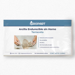 Arcilla Endurecible sin Horno Amasada Terracota x 2 Kg - comprar online