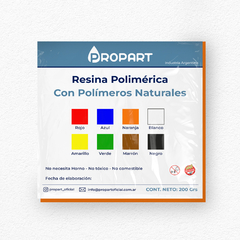Resina Polimerica Color x 200 grs. naranja x 2 - comprar online