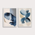 Composição de 2 quadros, aqua blue - comprar online
