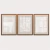 Composição de 3 quadros, trama nud - Inspira Decore