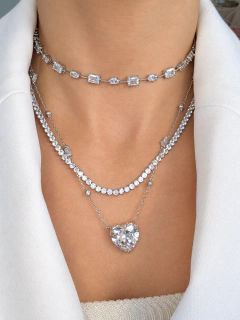 Colar Queen - Coração Zircônia Cristal - comprar online