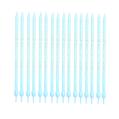 VELA PALITO BRANCA GLITTER DOURADO (16 UNIDADES) - comprar online