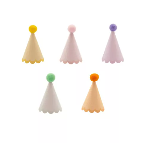 MINI CHAPEUZINHOS CANDY COLOR (10 UNID)