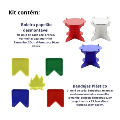 Kit Decoração Festa Junina Suportes de Doces e Bandejas (08 PEÇAS) - comprar online