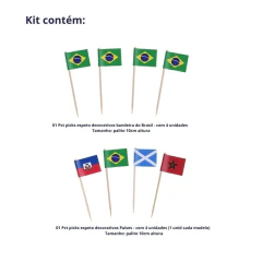 Kit Picks Espetos Decorativos para Petiscos Copa 2026 - 8 Unidades - comprar online