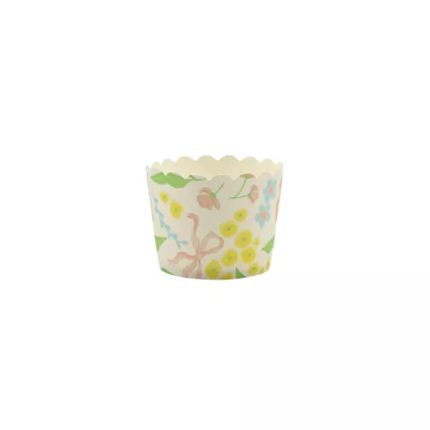 FORMINHAS PARA CUPCAKES FORNEAVÉIS FLORES E LAÇOS (20 UNID)