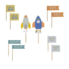 TOPPERS DE DOCES/CUPCAKES FOGUETES